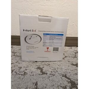 NIB "Instant‎ Pot" Tempered Glass Lid, Stainless Steel Rim and Handle 6 Qt/L